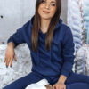 Women's BASIC hooded sweatshirt dark blue Dstreet z