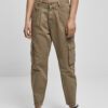 Women's Ballon Fit Cargo Twill Pants in Khaki