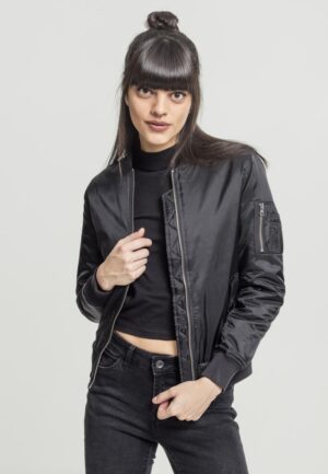 Women's Basic Bomber Jacket Black