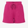 Women's Basic Sweatpants Dark Pink Pieces Chilli Shorts - Women