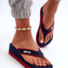 Women's Big Star Navy Blue Wedge Flip-Flops