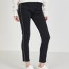 Women's Black Cropped Straight Fit Jeans Replay - Women