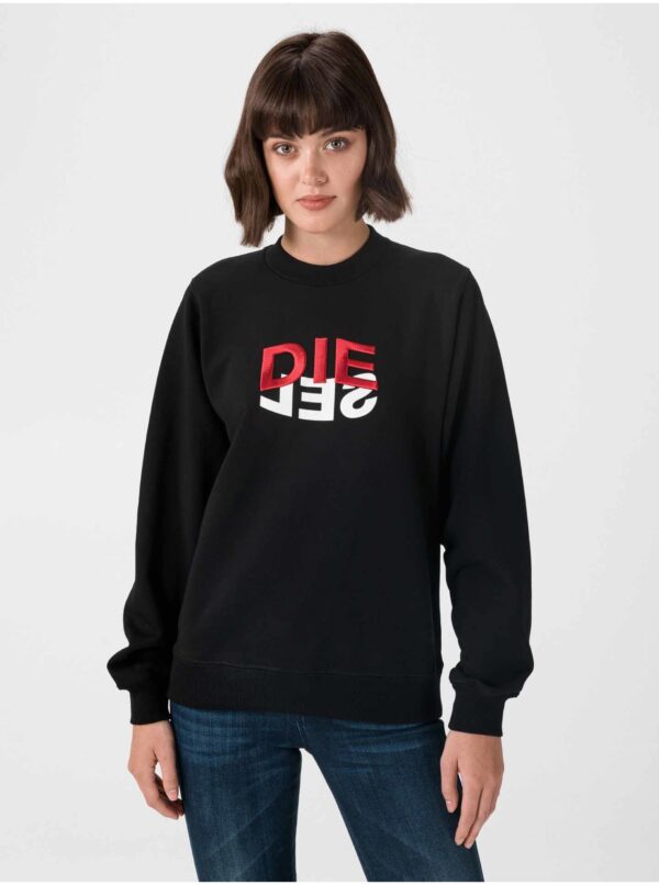 Women's Black Sweatshirt Diesel F-Ang - Women