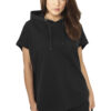 Women's Black Terry Hoody Sleeveless