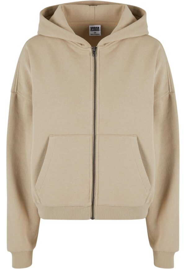 Women's Boxy Zip Hoody - Beige