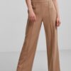 Women's Brown Striped Wide Trousers Pieces Bossy - Women's