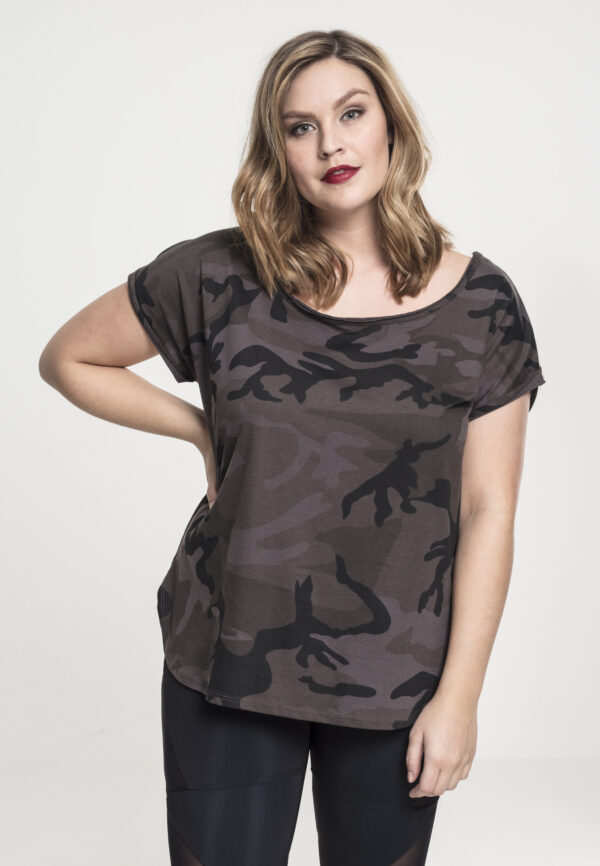 Women's Camo Back Shaped Tee Dark Camo T-Shirt