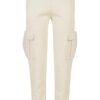 Women's Cargo Sweat High-Waisted Trousers whitesand