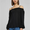 Women's Cold Shoulder Longsleeve Black