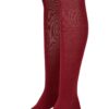 Women's College Socks 2-Pack Burgundy