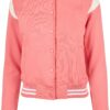 Women's College Sweat Jacket Light Pink/White Sand