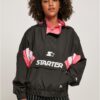 Women's Colorblock Halfzip Starter Windbreaker Black/Pink