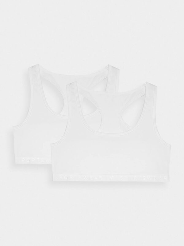 Women's Cotton Bra for Everyday Wear 4F (2 Pack) - White