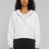 Women's Cozy Short Zip Sweatshirt White