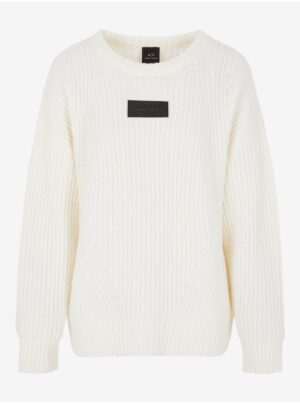 Women's Cream Wool Sweater Armani Exchange - Women