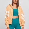 Women's Crinkle Batwing Col.Jacket Paleoorange/White Sand
