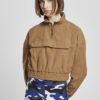 Women's Crinkle Nylon Pull Over Midground Cropped Jacket