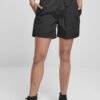 Women's Crinkle Nylon Shorts in Black