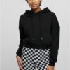 Women's Cropped Heavy Hoody Black