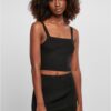 Women's Cropped Knit Top Black
