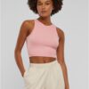 Women's Cropped Rib Top - Pink