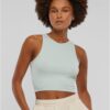 Women's Cropped Rib Top - mint