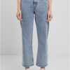 Women's Cropped Straight Leg Jeans - Light Blue