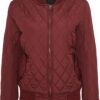 Women's Diamond Quilt Nylon Jacket Burgundy