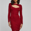 Women's Dress Cut Out Burgundy