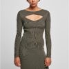 Women's Dress Cut Out Olive