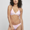 Women's Dye Triangle Back Tie Bikini Pink Multicolored