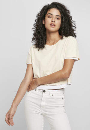 Women's Full Double Layered Tee whitesand/white