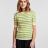 Women's Green and Yellow Striped Light Sweater Pieces Crista - Women