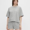 Women's Grey Heather Basic T-Shirt Pieces Chilli - Women