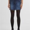 Women's Heavy Mini Denim Skirt Navy Blue