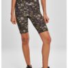 Women's High Waist Camo Tech Cycle Shorts in Wooden Digital Camouflage