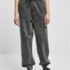 Women's High Waist Stone Washed Sweat Pants black