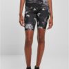 Women's High Waist Tech Mesh AOP Cycle Shorts darkflower