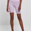 Women's High Waist Tech Mesh Cycle Lilac Shorts