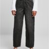 Women's High Waisted Denim Pants - Black