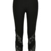 Women's High Waisted Lace Leggings Black