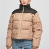 Women's Jacket AOP Retro Puffer Unionbeigedamast
