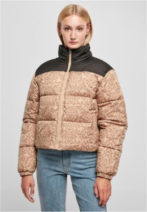 Women's Jacket AOP Retro Puffer Unionbeigedamast