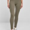 Women's Jersey leggings with high waist olive