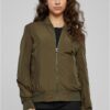 Women's Light Bomber Jacket - Dark Olive