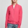 Women's Light Bomber Jacket hibiscus pink