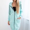 Women's Long Insulated Hooded Sweatshirt - Mint