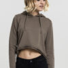 Women's Military Color Cropped Terry Hoody