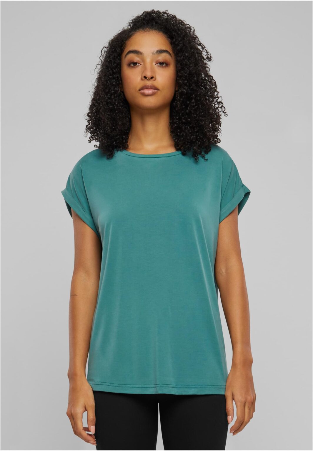 Women's Modal Extended Shoulder Tee T-Shirt - Blue