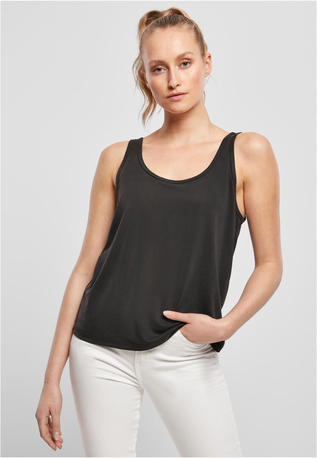 Women's Modal Loose Top Black